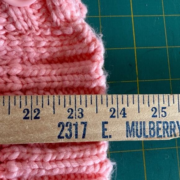 Mossimo Women's Bulky Knit Pink Wool Blend Button Cardigan  Hoodie Sweater sz S - Picture 5 of 5